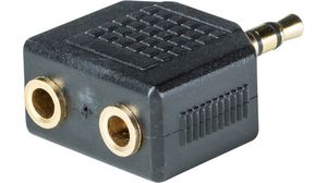 Adaptateur audio stéréo, Droit, Fiche 3,5 mm - 2x prise 3,5 mm