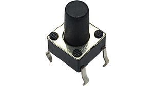 Interrupteur tactile pour circuit imprimé , 1NO, 2.45N, 6 x 6mm,