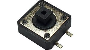 Interrupteur tactile pour circuit imprimé , 1NO, 2.45N, 12 x 12mm,