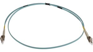 Câble confectionné en fibre optique 50/125 um OM3 Duplex LC - LC 1m