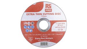 Extra Thin Cutting Disc, 115mm, 80m/s, Pack of 5 pieces