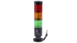 Tour de signalisation LED Rouge / Orange / Vert 165mm 150mA 24V IP65 Raccordement par fil