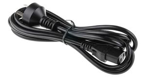 IEC Device Cable IEC 60320 C13 - AU Type I Plug 2.5m Black