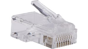Standard Modular Connector, Plug, Unshielded, RJ45, Pack of 100 pieces