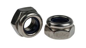 Hexagon Nut with Polyamide Insert, M8, Stainless Steel