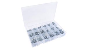 Pozidriv and Slotted Screw Kit, 1200pcs, Stainless Steel