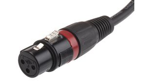 Audio Cable, Microphone, XLR 3-Pin Plug - XLR 3-Pin Socket, 3m