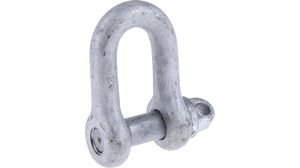 Shackle, D, Screw Pin, 2.5t, Stainless Steel