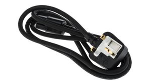 IEC Device Cable IEC 60320 C15 - UK Type G (BS1363) Plug 2m Black
