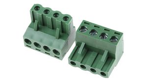 Pluggable Terminal Block, Socket, Straight, 16A, 5.08mm Pitch, 4 Poles