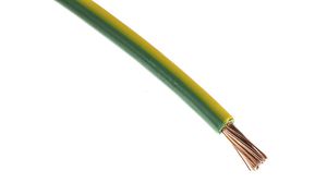 Stranded Wire PVC 6mm² Annealed Copper Green / Yellow H05V2-K 100m