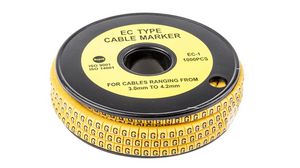 Slide-On Pre-Printed 'G 'Cable Marker Reel of 1000 pieces