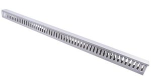 Slotted Cable Trunking, 40 x 60mm, 1m, Polyvinyl Chloride (PVC), Grey