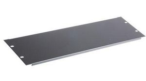 Cover Plate, 3U, Blanking, Steel, Black