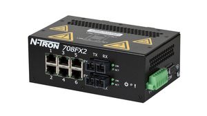 Switch Ethernet industriel, Prises RJ45 6, Ports fibre 2ST, 100Mbps, Géré