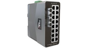 Industrial Ethernet Switch, Single-Mode, 15 km, RJ45-Anschlüsse 16, Glasfaseranschlüsse 2SC, 1Gbps, Layer 2 Managed
