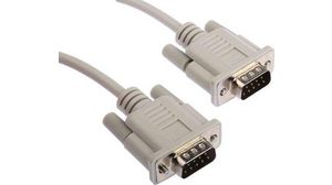Male 9 Pin D-sub to Male 9 Pin D-sub Serial Cable, 1.8m