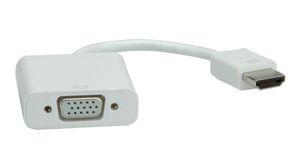 Videoadapter, HDMI-Stecker - VGA-Buchse, 1920 x 1080, Weiss