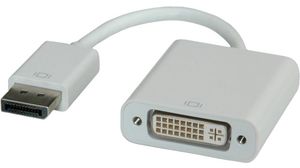 Video Adapter, DisplayPort Plug - DVI Socket, 1920 x 1080, White
