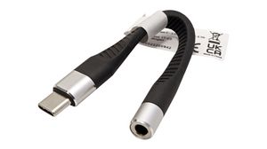Audio Adapter, Straight, USB-C Plug - 3.5 mm Stereo Socket