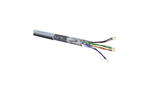 LAN-Kabel PVC CAT5e 4x2x0.12mm² S/FTP Grau 300m