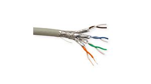 LAN-Kabel PVC CAT6a 4x2x S/FTP Grau 300m