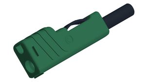 Safety plug, Green, Nickel-Plated, 30V, 30A