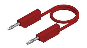Test Lead, Tin-Plated Brass, 250mm, Red