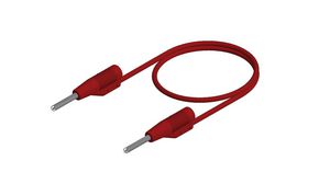 Test Lead Polypropylene 6A Nickel-Plated Brass 500mm Red