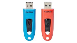 USB Stick, 2 pcs, Ultra, 64GB, USB 3.0, Blue / Red