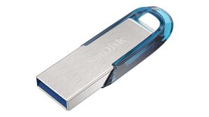 USB Stick, Ultra Flair USB 3.0, 64GB, USB 3.0, Sininen / hopea