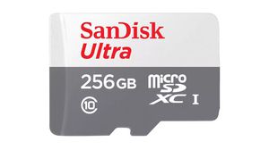Karta pamięci, microSD, 256GB, 100MB/s, Szary / biały