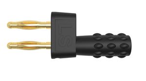 Short Circuit Plug, Polyamide 6.6, 2mm, Nickel-Plated, 12A, Black