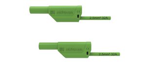 Safety Test Lead PVC 32A Nickel-Plated 1m 2.5mm² Green