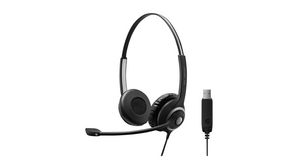 Headset, IMPACT 200, Stereo, On-Ear, 18kHz, USB, Black