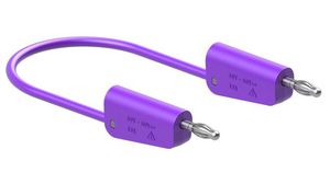 Test Lead, Zinc Copper / Nickel-Plated, 500mm, 60V, 19A, 1mm², PVC, Violet