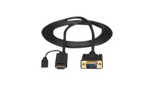 Kabel wideo, Wtyk HDMI - Gniazdo USB Micro-B / VGA Plug, 1920 x 1200, 3m