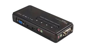 4-Port USB KVM Switch Kit with Cables and Audio, 2048 x 1536, VGA - USB-A
