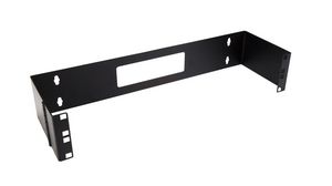 19" Hinged Wall Mounting Bracket for Patch Panels 501x148x151mm Steel 2U Black