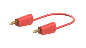 Test Lead, Red, Zinc Copper/Gold-Plated, 2m