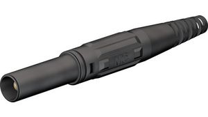 In-line veiligheidsstekker ø4mm Zwart 32A 1kV Vernikkeld