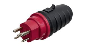 Koppelstekker 16A 250V CH Type J (T25) Plug Zwart/rood