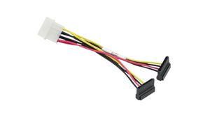 Wewnętrzny kabel zasilania Złącze Molex, 4-stykowe - Złącze SATA, 15-stykowe 150mm Czarny