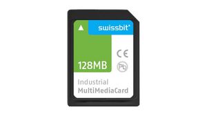 Industrial Memory Card, MultiMediaCard (MMC), 128MB, 2MB/s, 2MB/s, Black