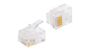Modular Plug, RJ12, 6 Positions, 6 Contacts, Shielded
