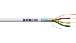 Multicore Cable, CY Copper Shield, PVC, 4x 0.22mm², 100m, White
