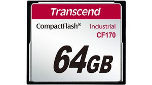 Memory Card, CompactFlash (CF), 64GB, 87MB/s, 68MB/s, Black