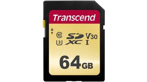 Memory Card, SD, 64GB, 95MB/s, 45MB/s, Black