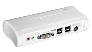 KVM-switch med 2 porte, UK type G (BS1363) stik, 2048 x 1536, DVI - USB-A