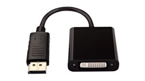 Video Adapter, DisplayPort Plug - DVI Socket, 3840 x 2160, Black